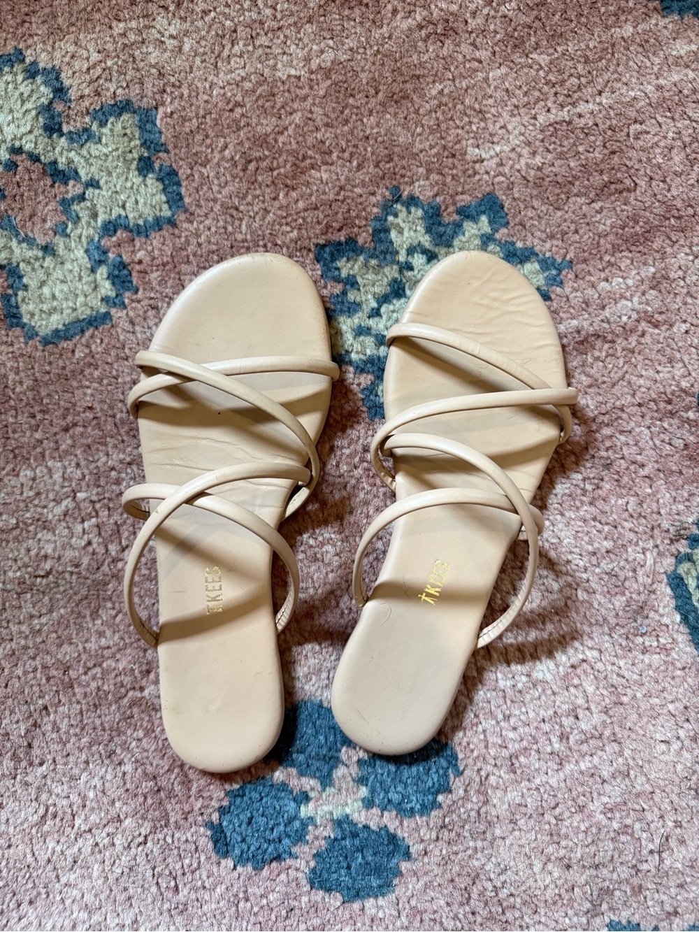Tkees Strappy Beige Women's Slide Sandals Size 9